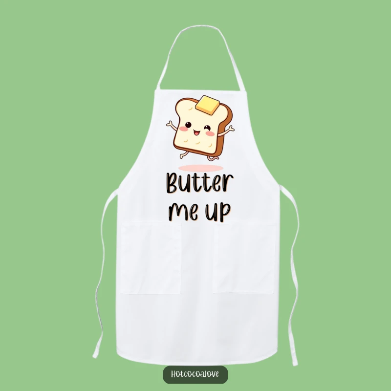 Funny Toast and Butter Apron - Giggling Breakfast Kitchen Fun
