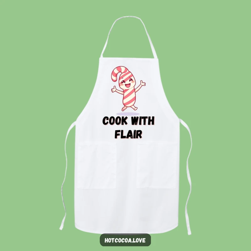 Funny Chef Candy Cane Dance Apron - Dance Through Holiday Baking