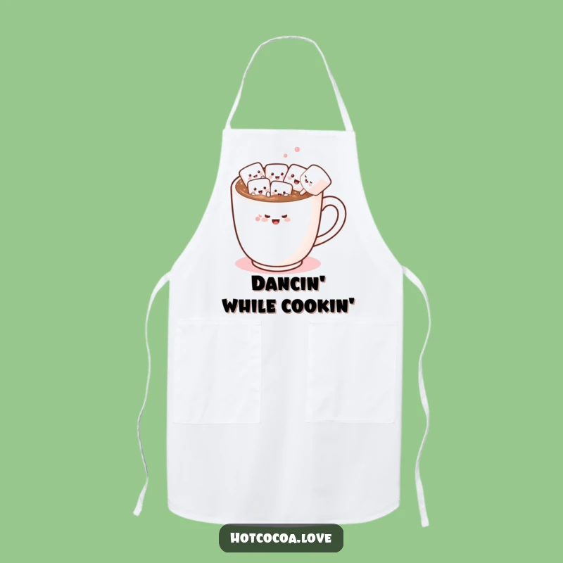 Funny Marshmallow Conga Line Apron: Cook with Humorous Delight!