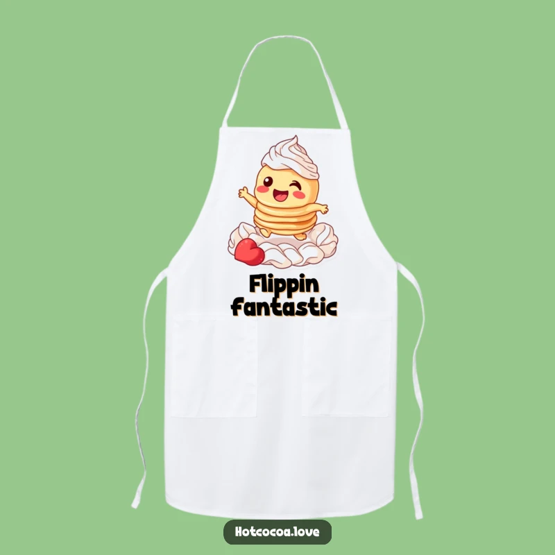 Funny Pancake Whipped Cream Leap Apron: Cook with a Smile
