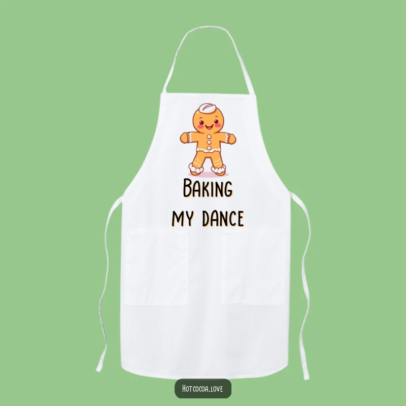 Funny Gingerbread Man Whipped Cream Legs Apron: Bake with Fun!