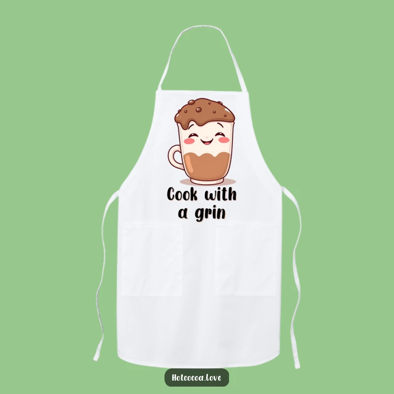 Funny Hot Chocolate Mug Apron - Hilarious Kitchen Attire For Drink Lovers Gift