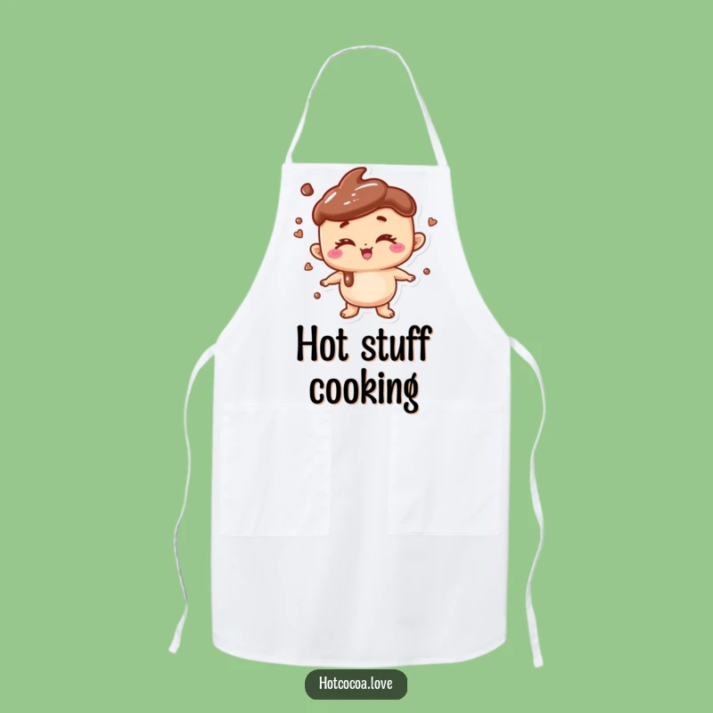Funny Hot Chocolate Wink Apron: Playful Character for Kitchen Fun