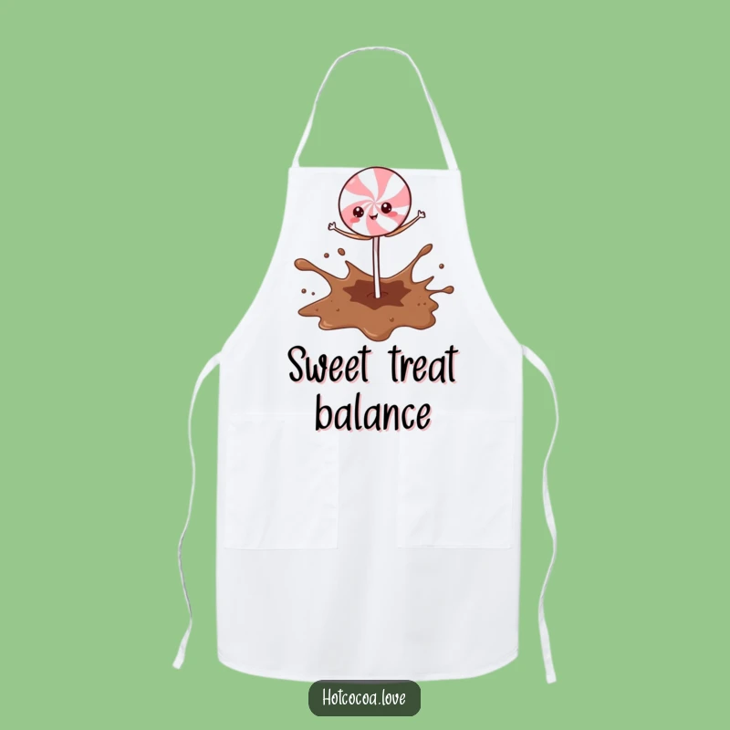 Funny Peppermint Stick Cocoa Splash Apron: Cook and Laugh in Style