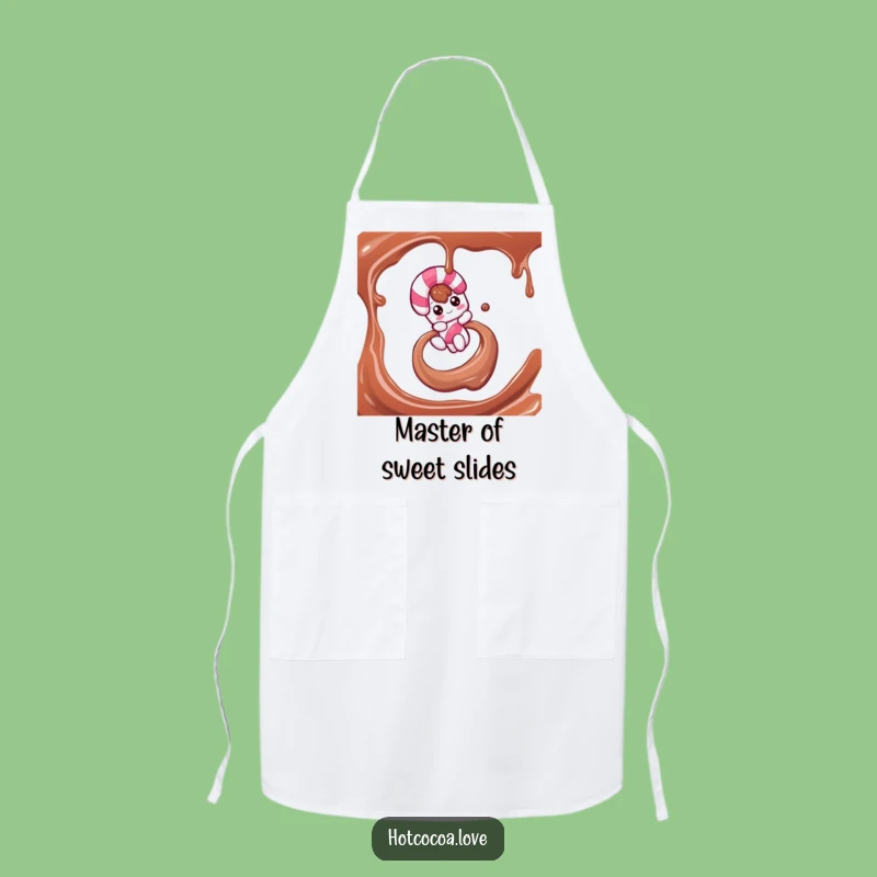 Funny Candy Cane Slide Apron: Cook with Festive Fun & Sweetness!