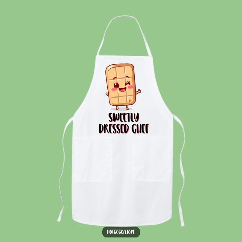 Funny Chocolate Bar Wrapper Apron: Cook with Sweet, Wiggling Delight