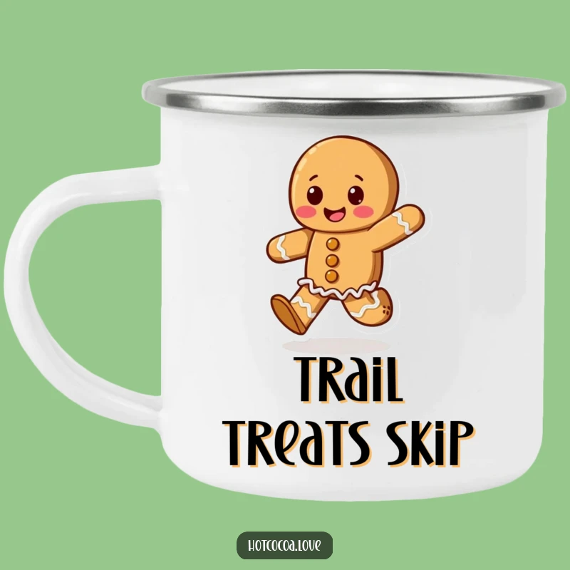 Adventure Ready Funny Gingerbread Cookie Mug - Skipping with Joy