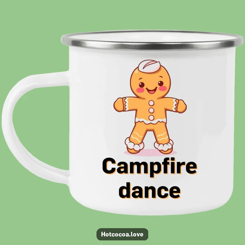 Funny Gingerbread Man Whipped Cream Legs Camping Mug: Sweet Adventure!