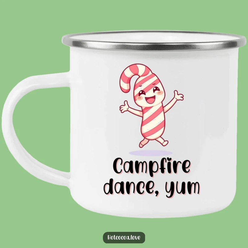 Adventure Ready Funny Candy Cane Mug - Dancing Festive Cheer