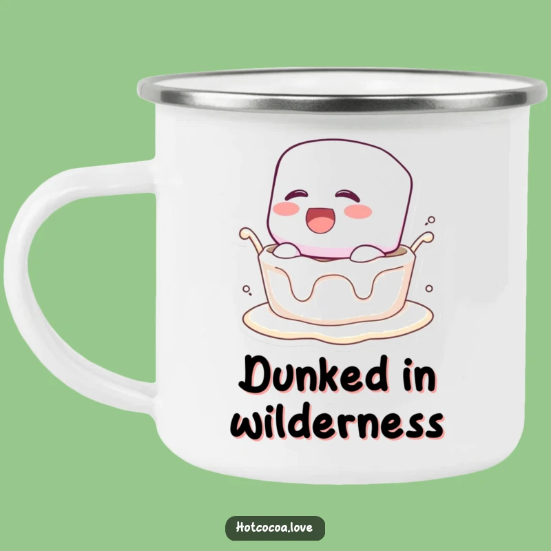 Funny Marshmallow Dunk Camping Mug: Sweet Sips & Laughs Outdoors!