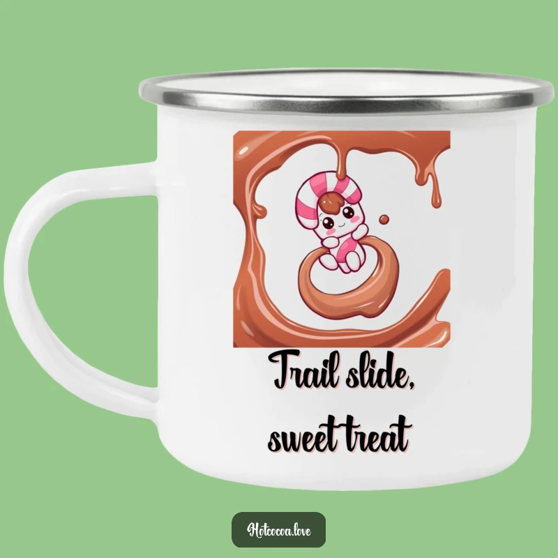 Funny Candy Cane Slide Camping Mug: Sweet Sips & Holiday Cheer Outdoors!