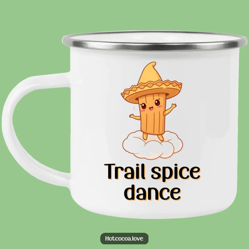 Funny Cinnamon Stick Sombrero Dancer Camping Mug: Outdoor Fiesta Fun!