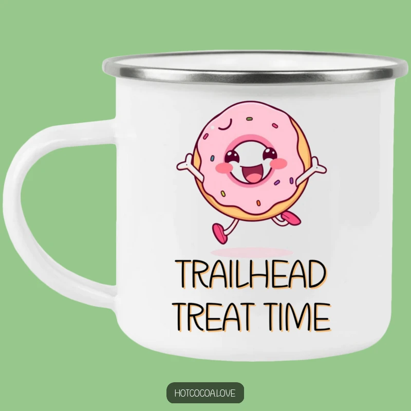 Funny Doughnut Joy Camping Mug: Sweet Adventures Start Here