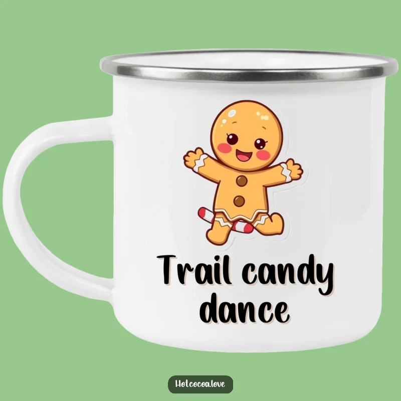 Funny Gingerbread Cookie Candy Cane Camping Mug: Sweet Sips Outdoors