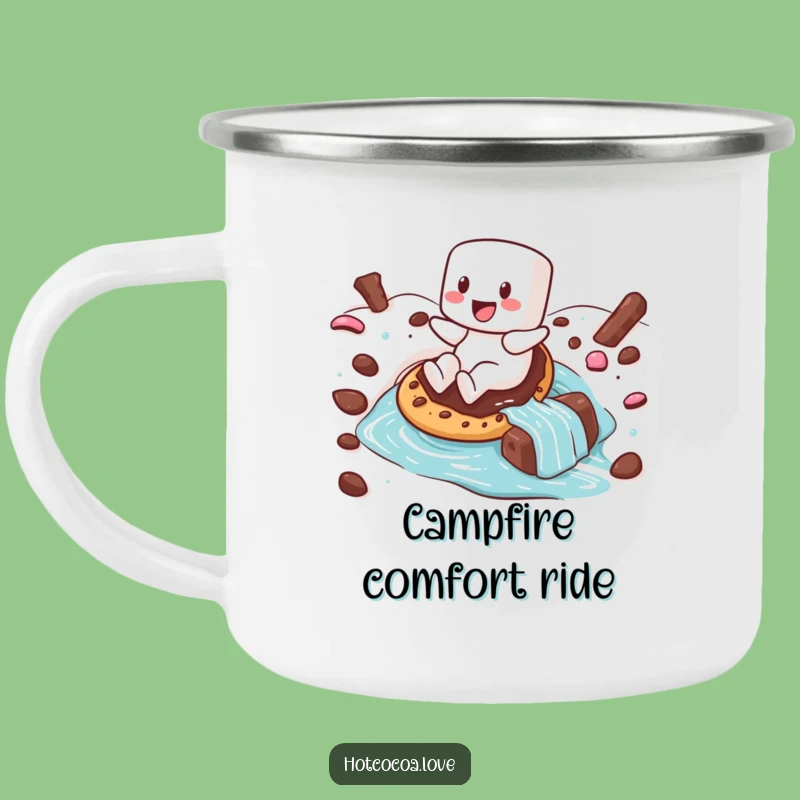 Funny Marshmallow Hot Chocolate Camping Mug: Cozy Outdoors Gift