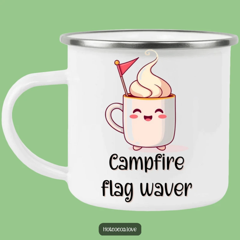 Funny Steaming Mug Festive Flag Enamel Camping Mug - Holiday Outdoor Drinkware