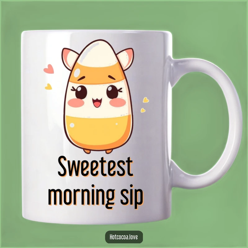 Funny Blushing Candy Corn Mug - Hilarious Halloween Treat Drinkware Gift