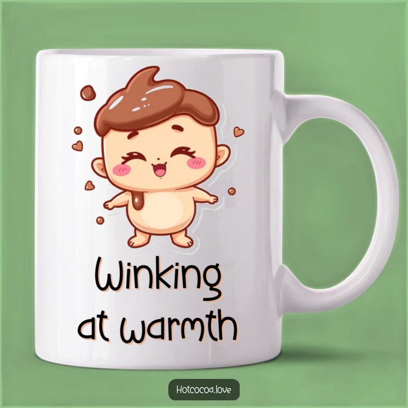 Funny Hot Chocolate Wink Mug: Playful Character, Perfect Cozy Gift