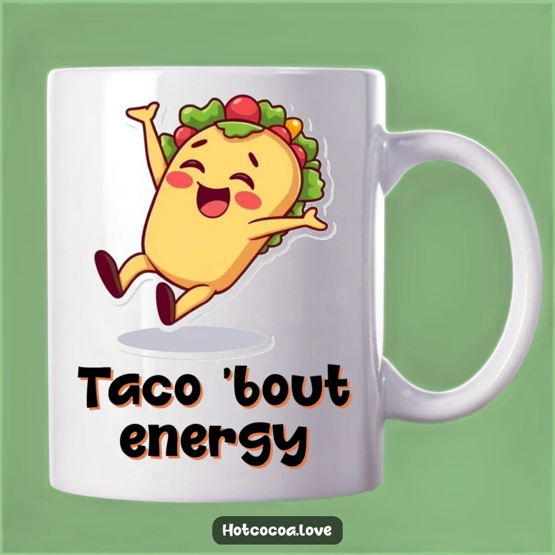 Funny Taco Cartwheel Mug - Hilarious Mexican Food Gift for Foodies