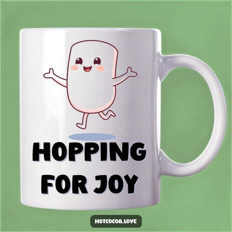 Funny Marshmallow Hug Mug - Excited Character Joyful Gift for Sweet Lovers