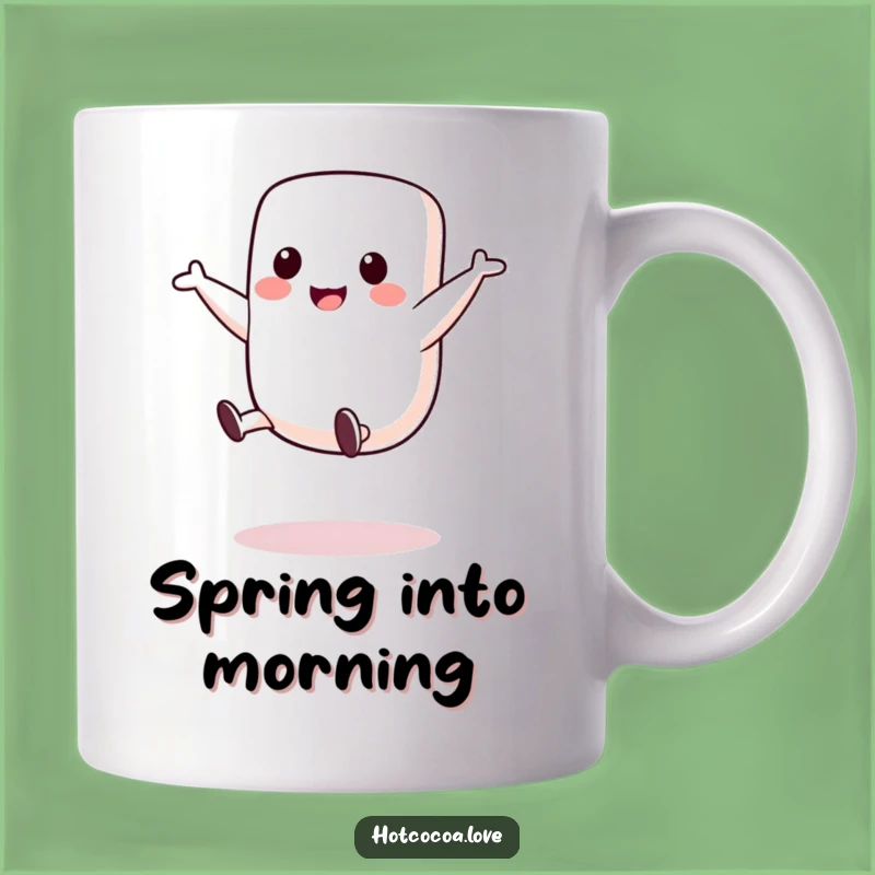 Funny Marshmallow Cartwheel Mug - Cute Character for Joyful Sips