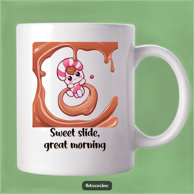 Funny Candy Cane Slide Mug: Sweet Holiday Fun for Your Coffee!