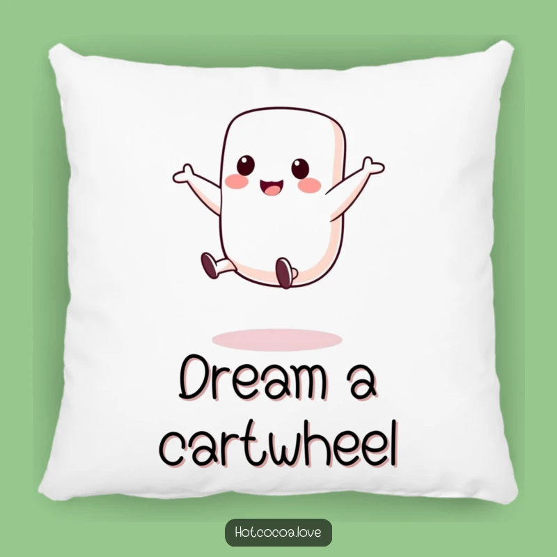 Cuddle Up with Fun: Funny Marshmallow Cartwheel Pillow