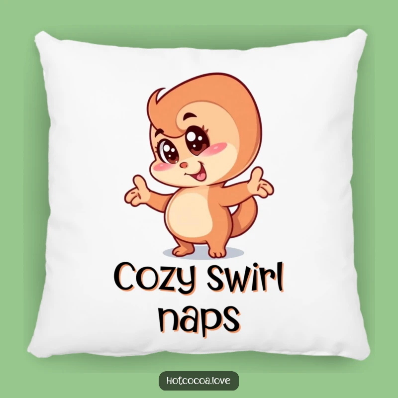 Funny Cinnamon Swirl Pillow: Cozy Comfort, Goofy Vibes