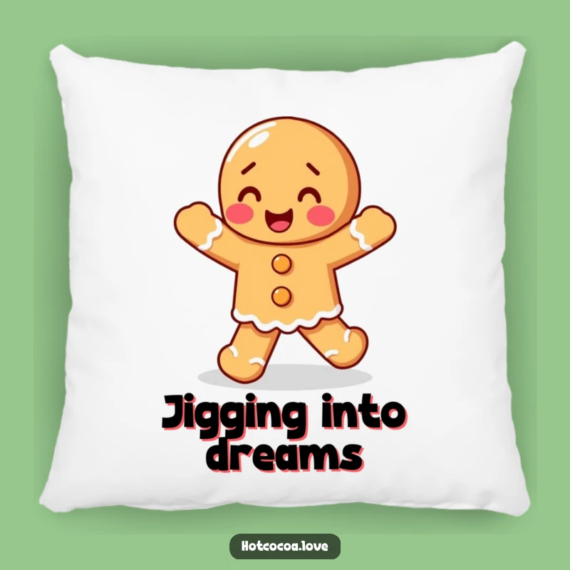 Funny Gingerbread Jig Pillow: Cuddle Up with a Happy, Festive Friend