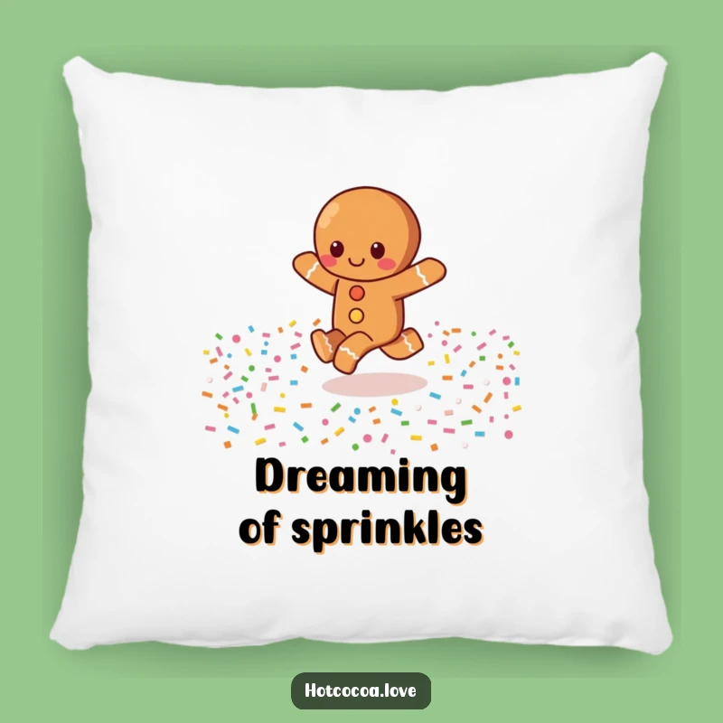 Funny Gingerbread Skip Pillow: Cuddle Up with Sweet Holiday Comfort!