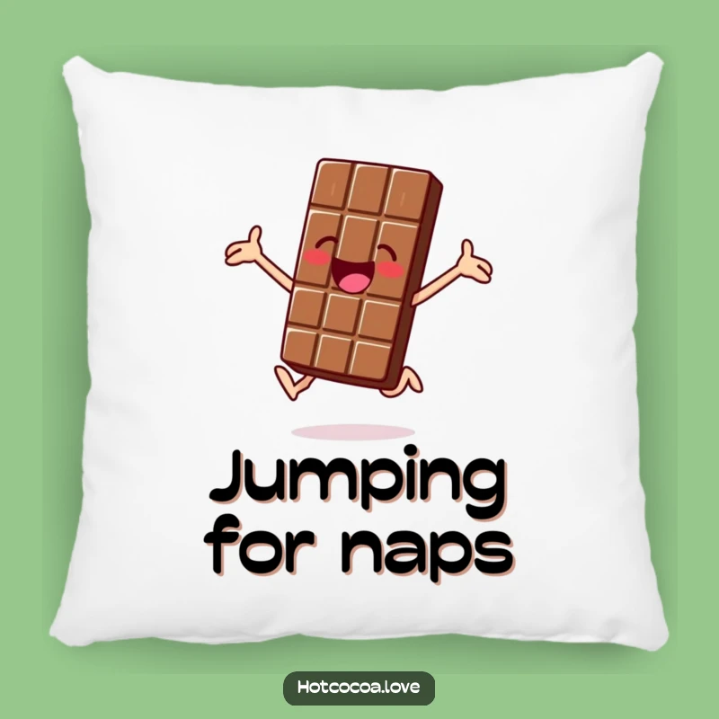Funny Jolly Chocolate Bar Pillow - Jumping Joy Comfort