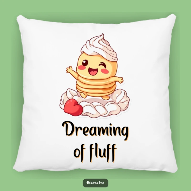 Funny Pancake Whipped Cream Leap Pillow: Cozy Comfort and Cheer
