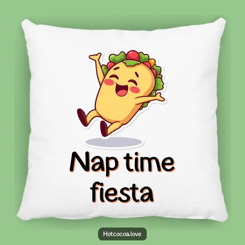 Funny Taco Cartwheel Pillow - Cozy Comfort with Fiesta Flair