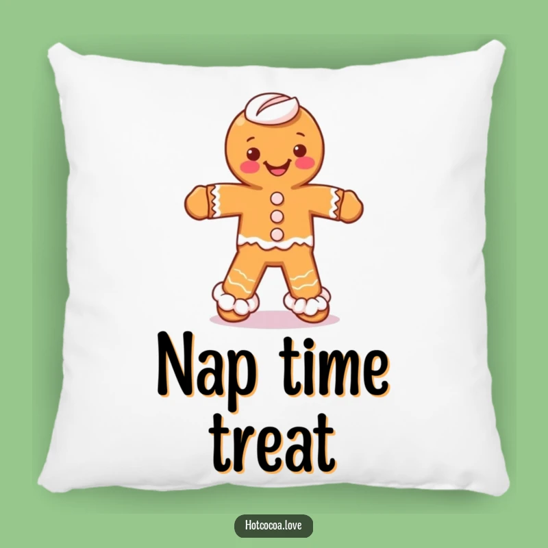 Funny Gingerbread Man Whipped Cream Legs Pillow: Comfy & Cute Decor!