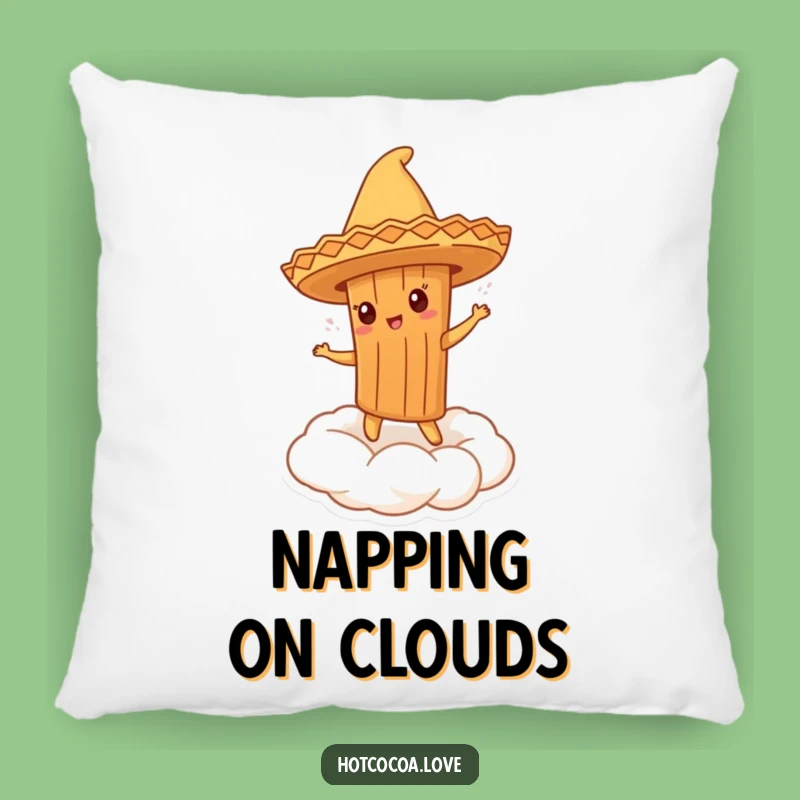 Funny Cinnamon Stick Sombrero Dancer Pillow: Comfy Fiesta Decor!