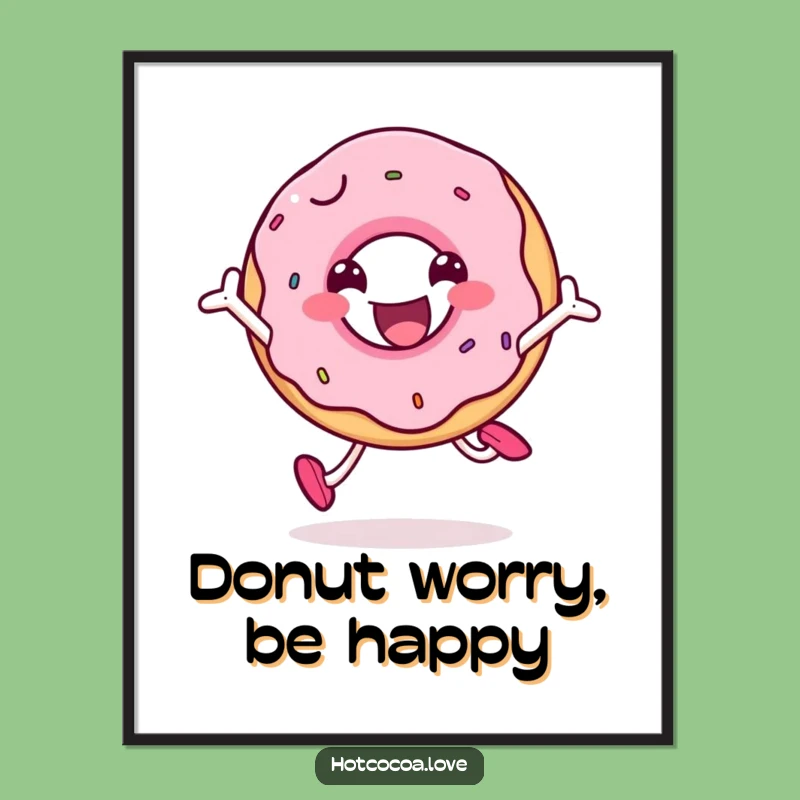 Funny Doughnut Joy Digital Art: Instant Happiness for Your Walls
