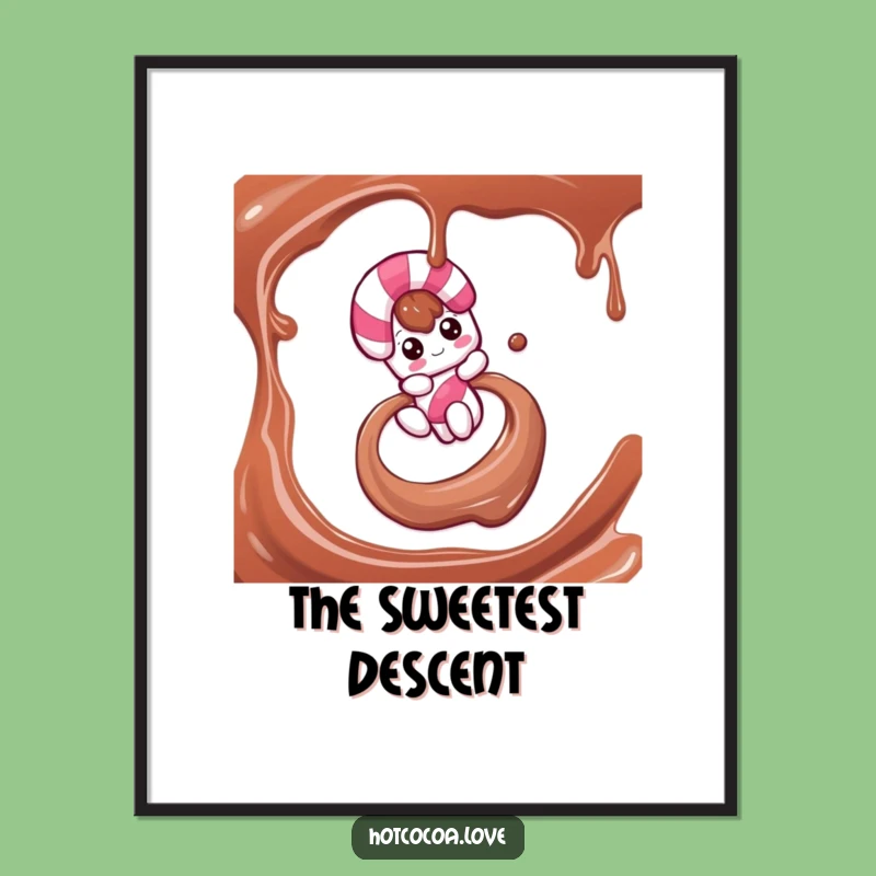 Funny Candy Cane Slide Digital Art: Instant Holiday Sweetness & Joy!