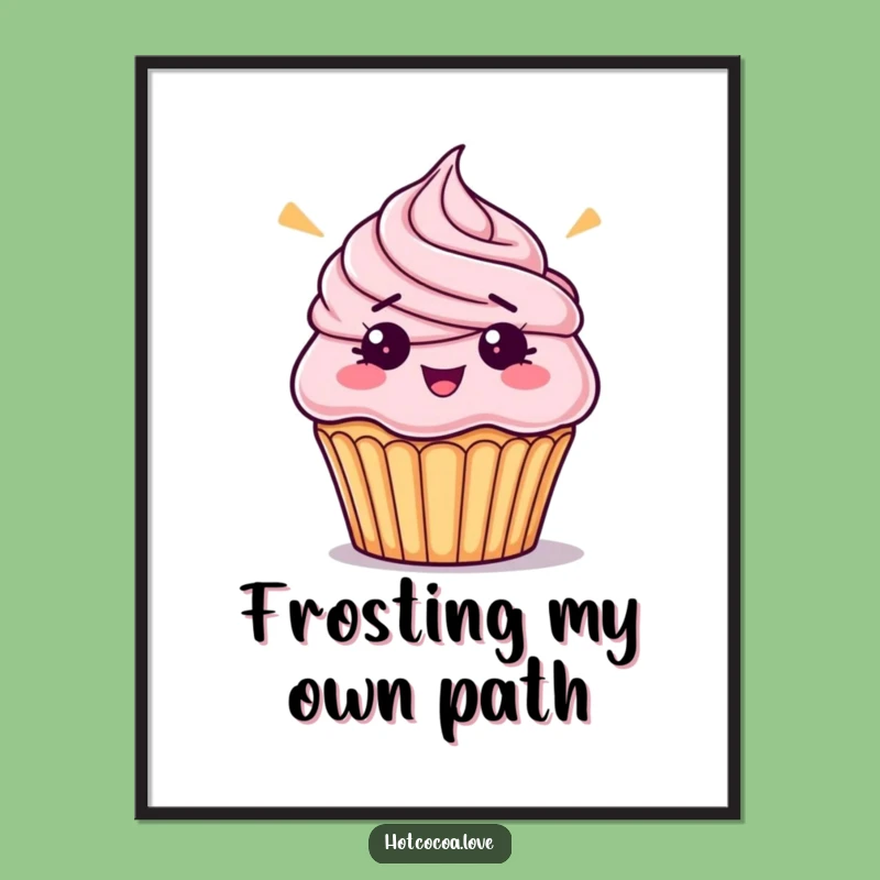 Funny Cupcake Digital Print - Hilarious Instant Dessert Wall Art Gift