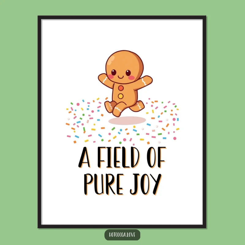 Funny Gingerbread Skip Digital Art: Instant Sweetness & Holiday Joy!