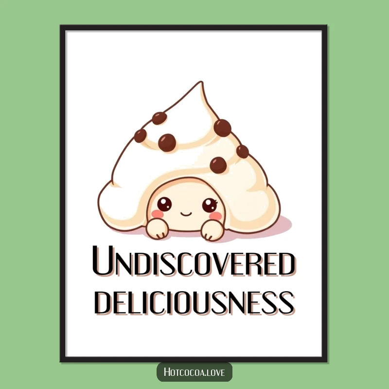 Funny Chocolate Chip Cream Digital Art - Playful Dessert Decor for Your Space