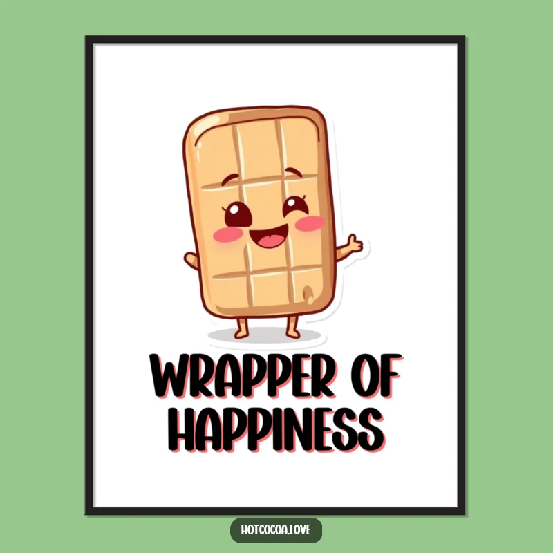 Funny Chocolate Bar Wrapper Digital Art Print: Instant Sweetness for Your Walls