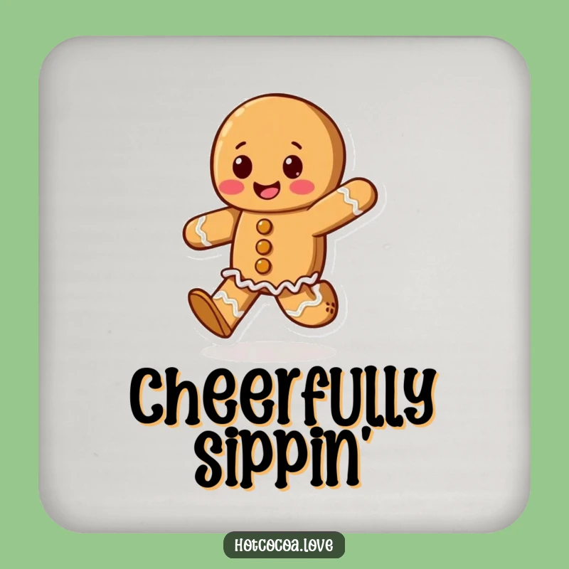 Funny Gingerbread Cookie Coaster - Protect Surfaces with Holiday Cheer