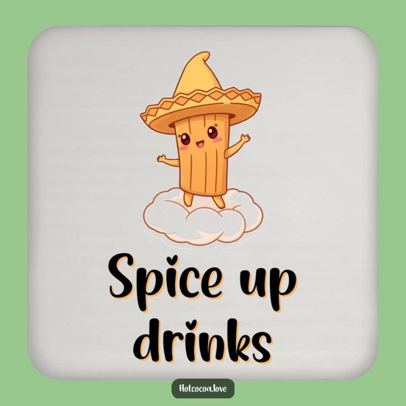 Funny Cinnamon Stick Sombrero Dancer Coasters: Fiesta Table Protection!
