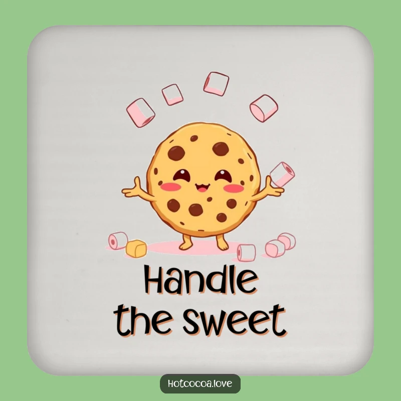Funny Cookie Marshmallow Juggling Coaster - Sweet Surface Protection Gift