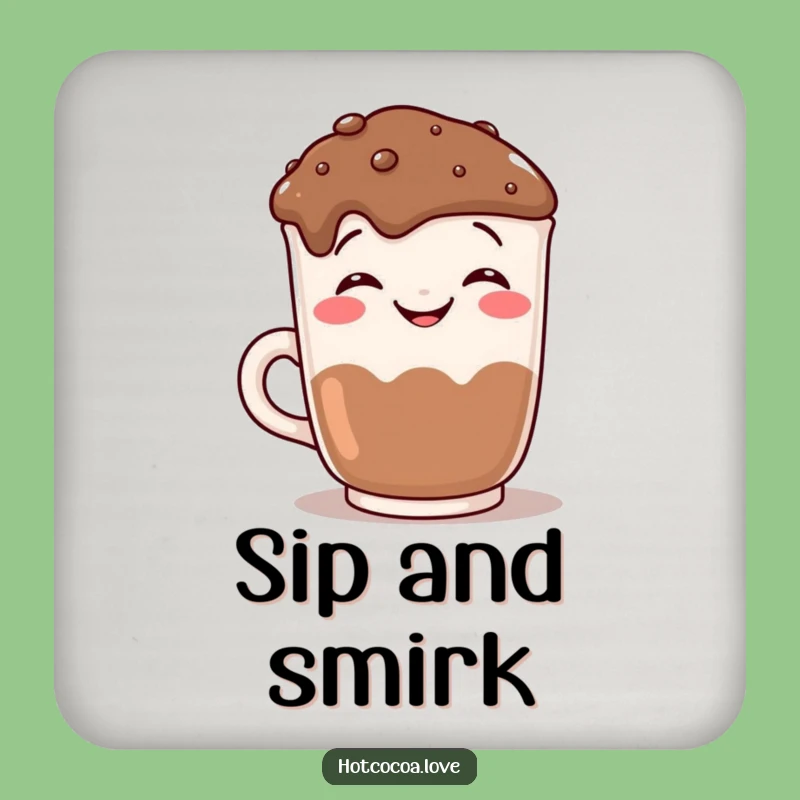 Funny Hot Chocolate Mug Coaster - Hilarious Protection For Drinks Gift
