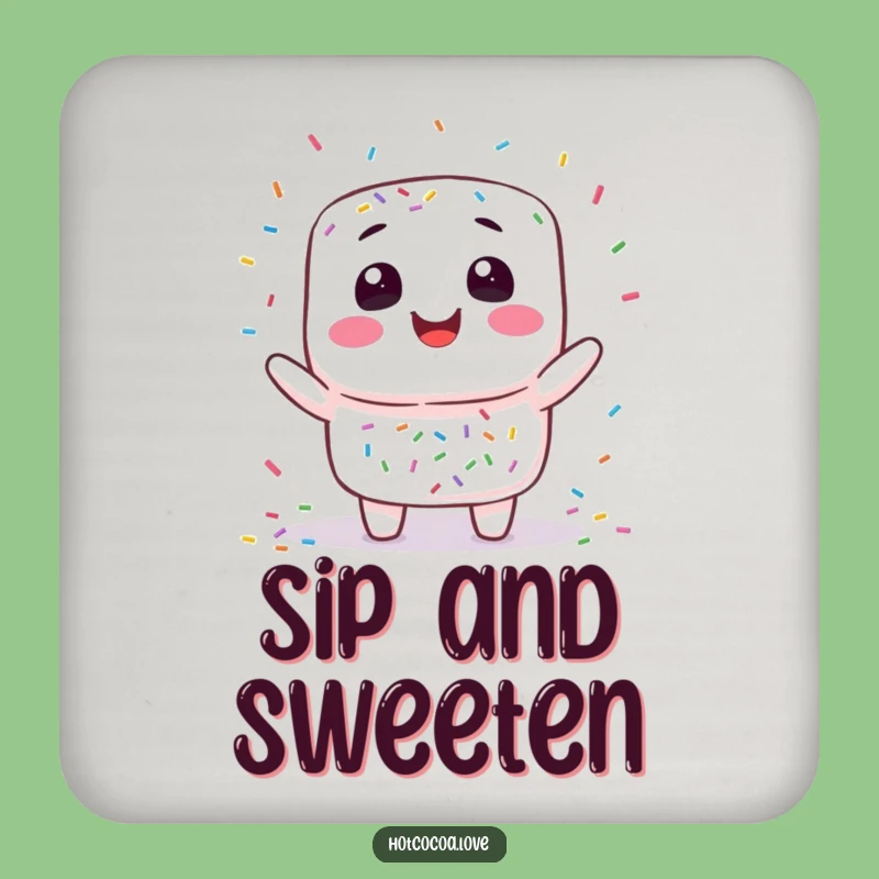 Funny Marshmallow Juggling Drink Coasters - Protect Surfaces with Sweet Humor