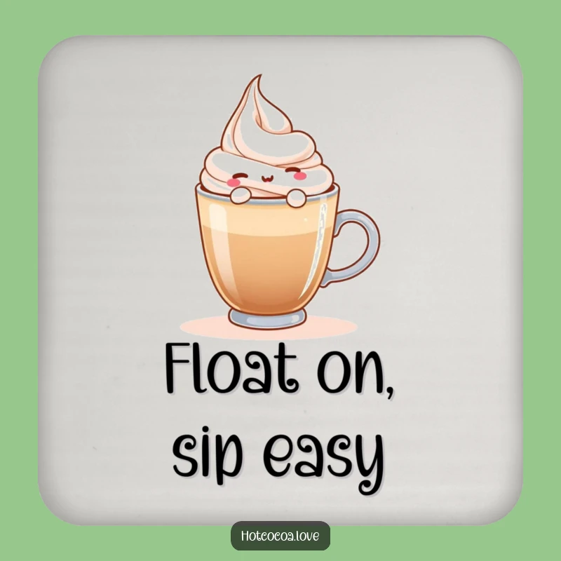 Funny Whipped Cream Float Drink Coaster: Protect Surfaces with Cozy Style!