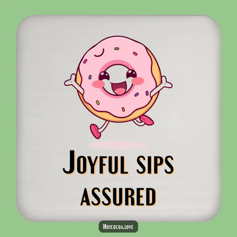Funny Doughnut Joy Coaster: Protect Surfaces with Sweetness