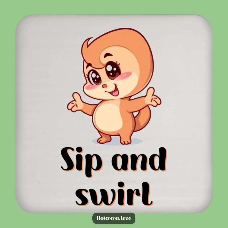 Funny Cinnamon Swirl Coaster: Protect Surfaces Hilariously