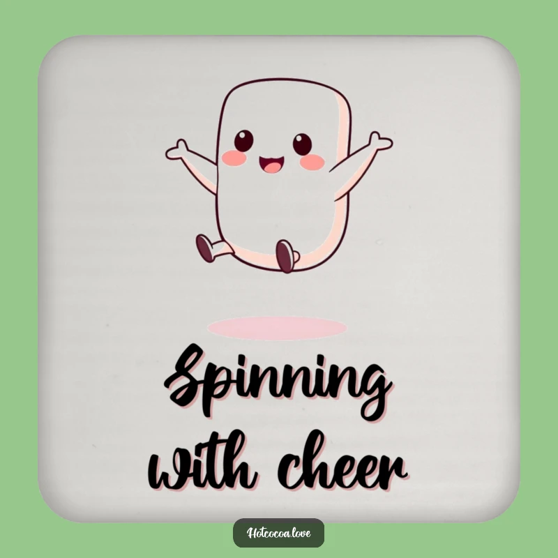 Funny Marshmallow Cartwheel Coaster - Protect Surfaces with Playfulness